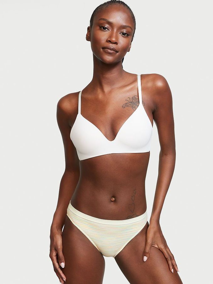 White Seamless Heathered Bikini Knickers (Q17373) | €4