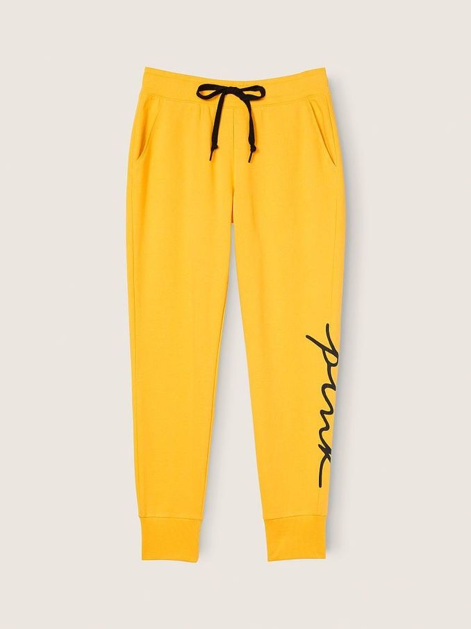 Maize Yellow Script Logo Fleece Joggers (Q19364) | €22