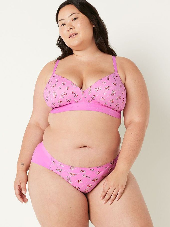 Pink Bloom Logo Floral Wear Everywhere Wireless Lightly Lined Bra (Q19404) | €11