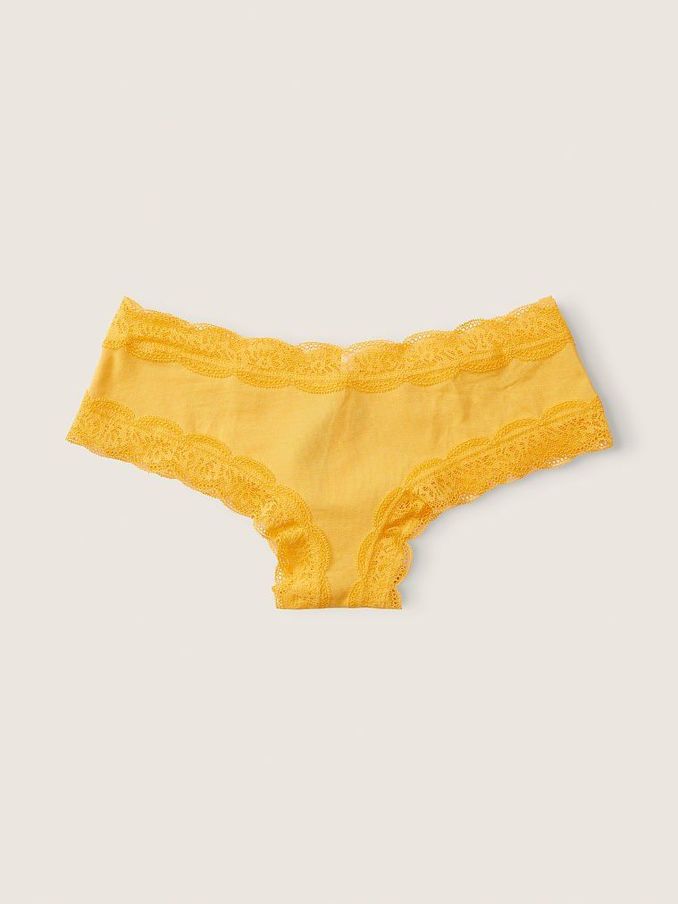 Beaming Blue Lace Trim Cheeky Knickers (Q19419) | €3