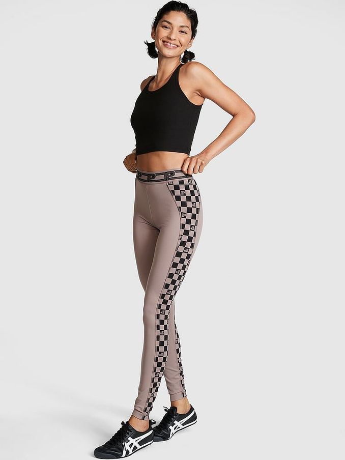 Checkered Brown Ultimate High Waist Legging (Q19712) | €26