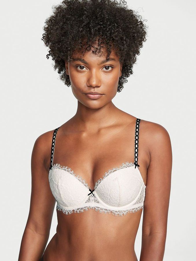 White Lace Lightly Lined Demi Bra (Q21601) | €33