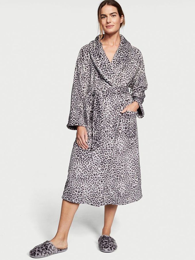True Spots Leopard Cosy Long Dressing Gown (Q30020) | €27