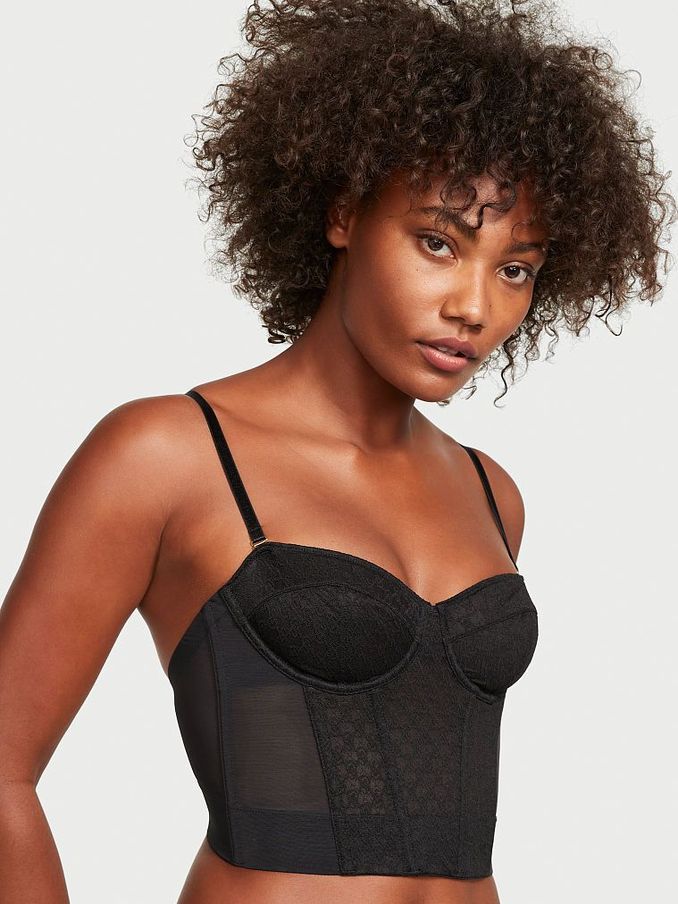 Black Archive Monogram Corset Bra Top (Q31184) | €34