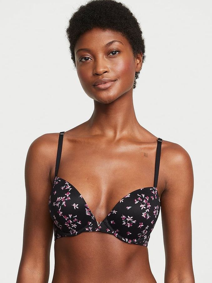 Black Floral Push Up Bra (Q37691) | €20