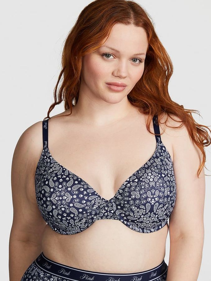 Blue Bandana Lightly Lined Bra (Q43015) | €12