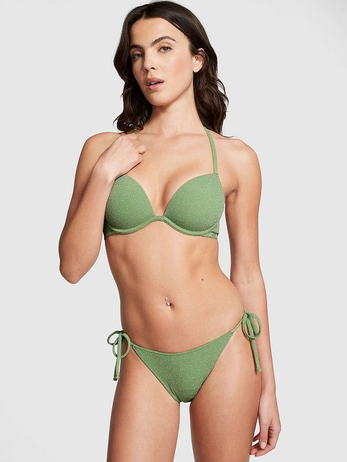 Wild Grass Green Tie Side Bikini Bottom (Q43497) | €17