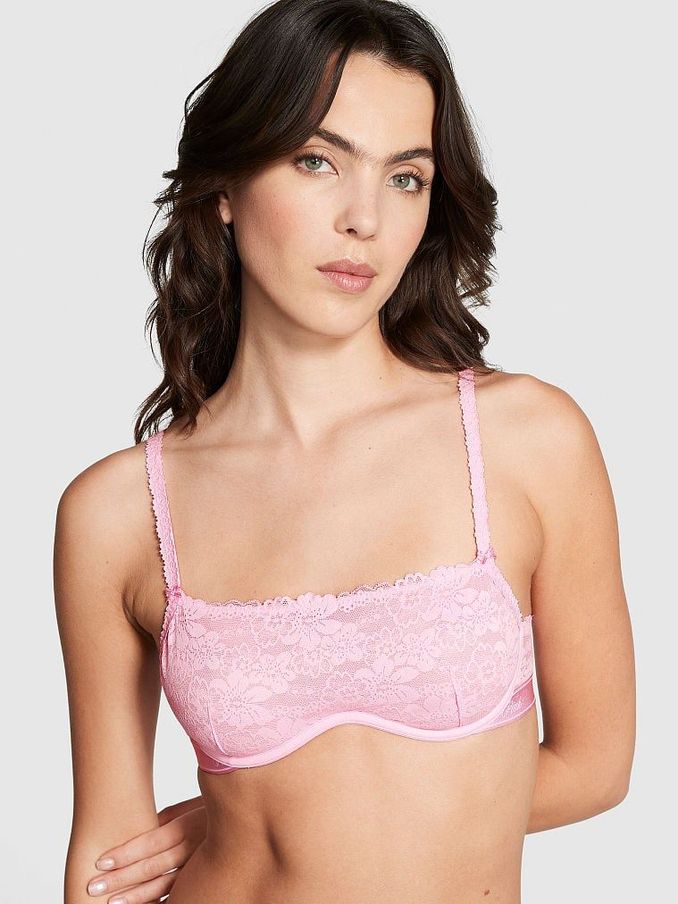 Pink Bubble Unlined Demi Lace Bra (Q43525) | €33