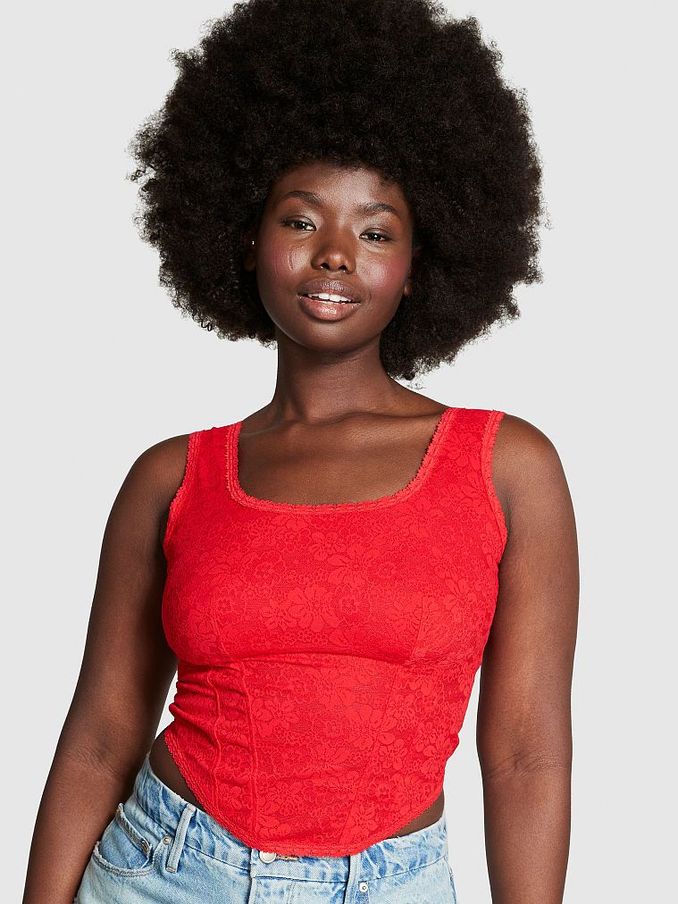 Red Pepper Lace Corset Bra (Q43531) | €12