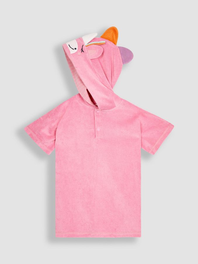 Pink Towelling Hooded Poncho (Q45503) | $43