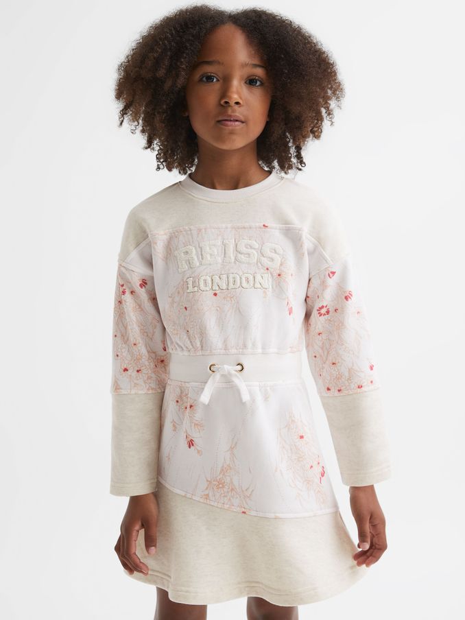 9-13 yrs Cotton Blend Drawstring Dress in Pink (Q48630) | US$39