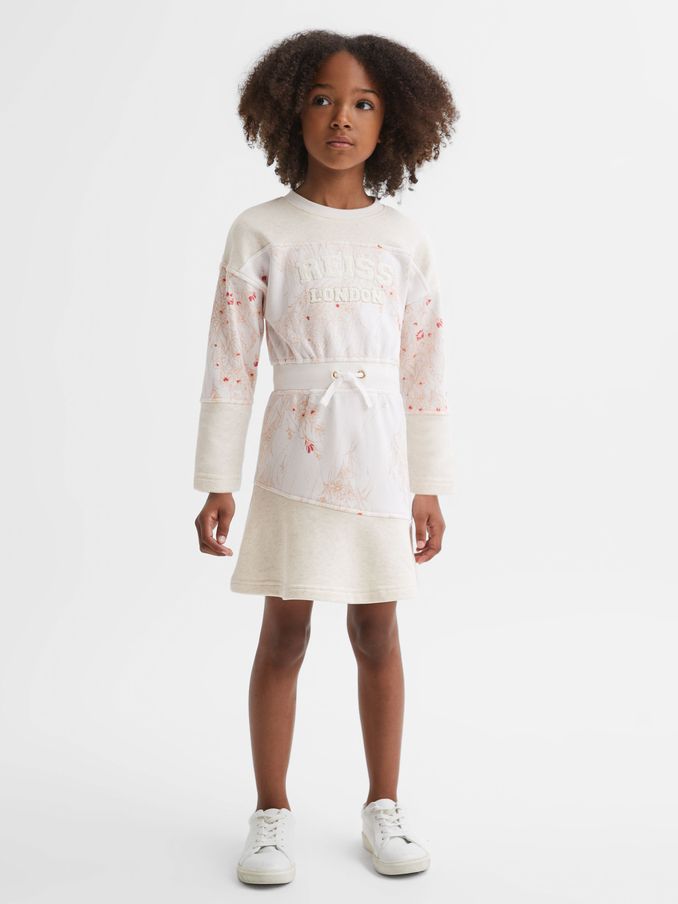 Teen Cotton Blend Drawstring Dress in Pink (Q48632) | €35