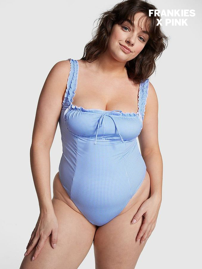 Marina Gingham Blue Frankies Bikinis Hampton Swimsuit (Q50857) | €29