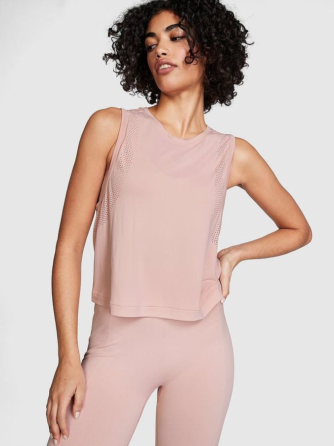 Wanna Be Pink Drapey Muscle Tank Top (Q57348) | €13