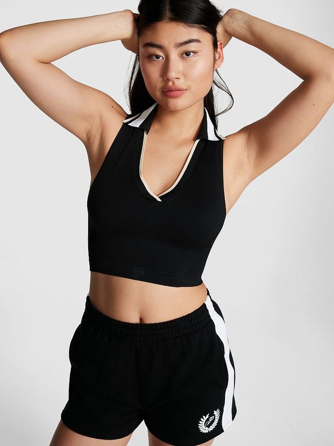Pure Black Polo Tank Top (Q57382) | €15