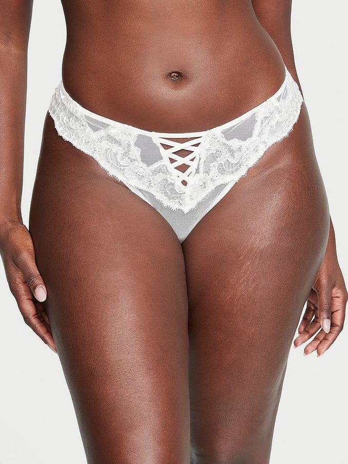 Coconut White Boho Floral Brazilian Embroidered Knickers (Q57421) | €15