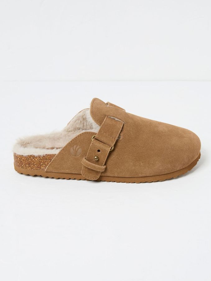 Elsie Tan Brown House Shoes (Q60537) | $66