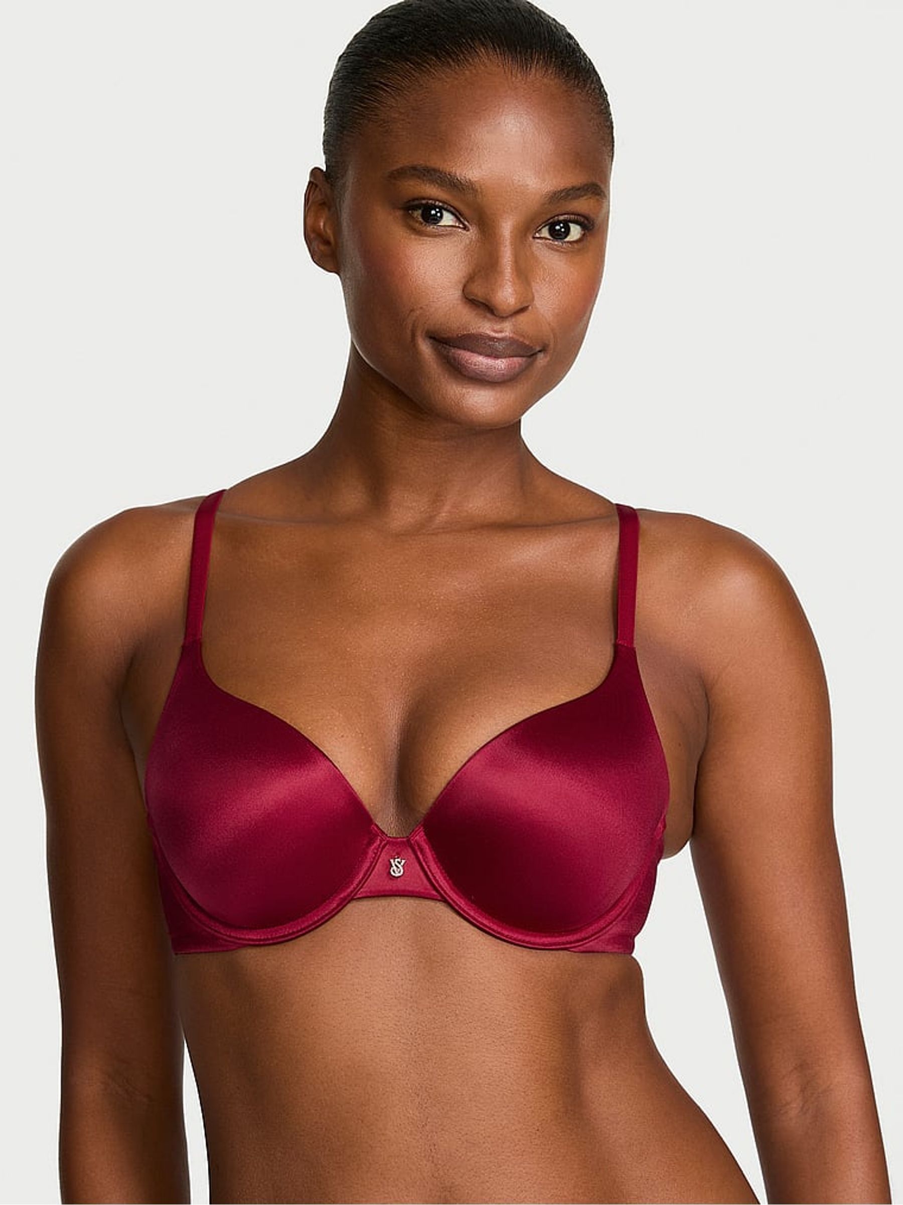Red Lacquer - Full Cup Push Up Shine Bra
