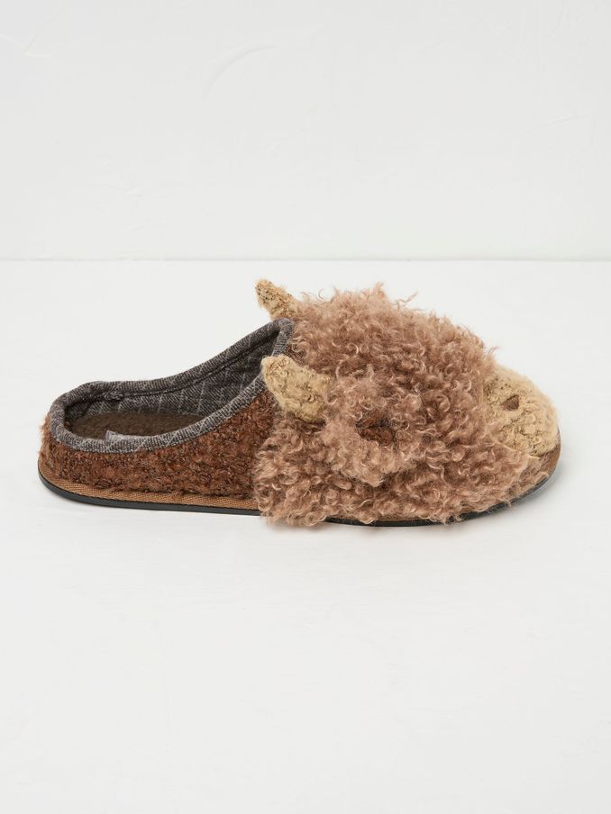 Hamish Brown Highland Cow Slippers (Q62082) | €25