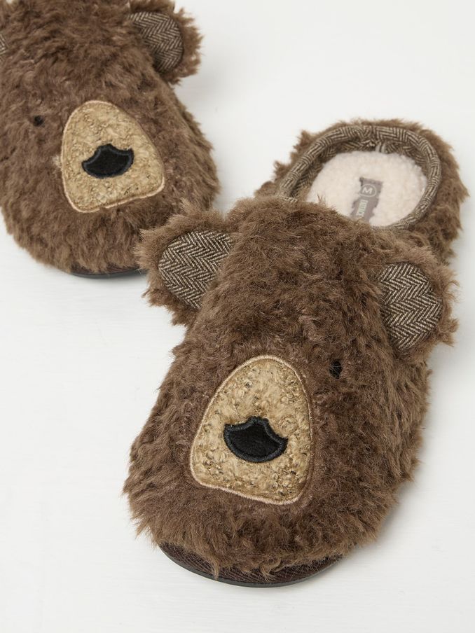 Brown Grizzly Bear Slippers (Q62093) | €15
