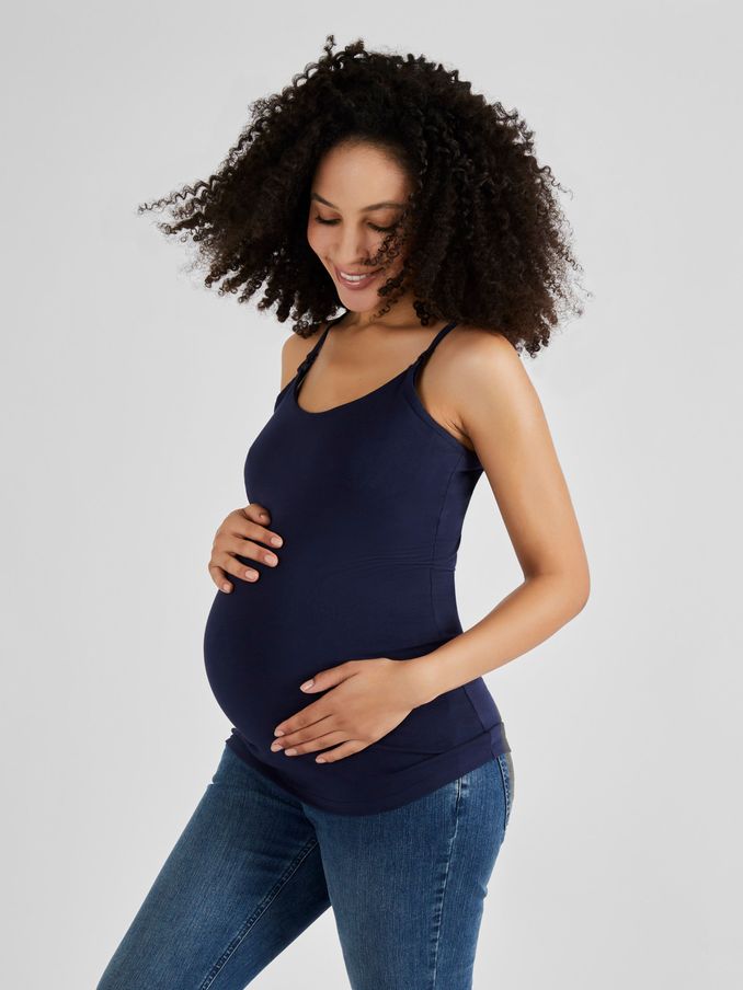 Midnight Blue Maternity & Nursing Vest (Q63593) | $33