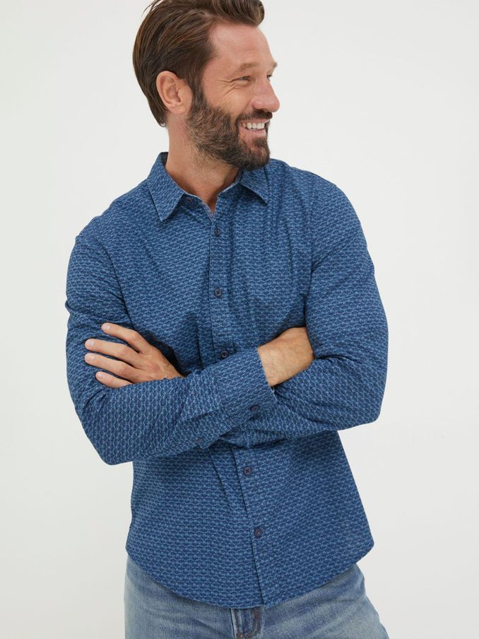 Blue Fanmore Print Shirt (Q67438) | €39