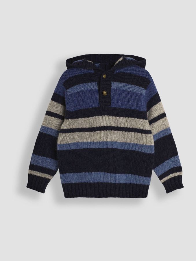 Blue Striped Hooded Jumper (Q70586) | $19