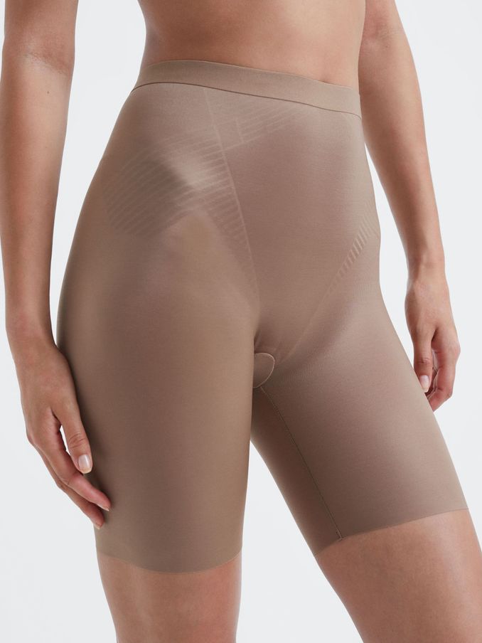 Spanx Shapewear Firming Mid-Thigh Shorts in Cafe Au Lait (Q71768) | US$61