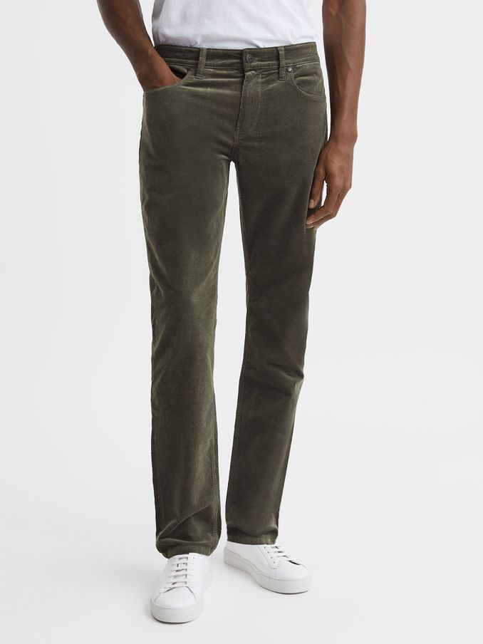 Paige Mid Rise Trousers in Forest Shadow (Q72167) | AED532