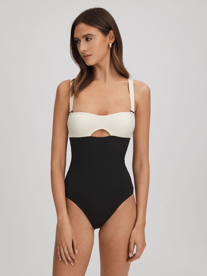 Bondi Born Colourblock Swimsuit in Porcelain (Q74722) | €201