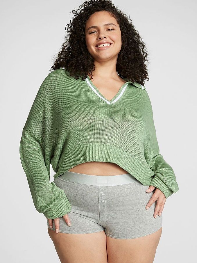 Wild Grass Green V-Neck Jumper (Q77384) | €22