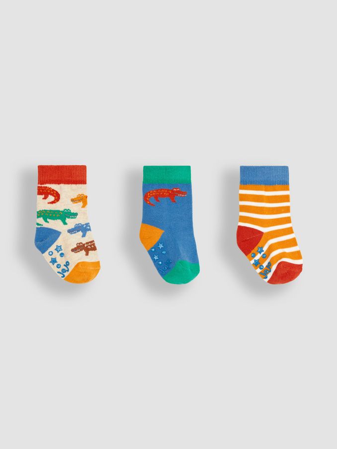 Green 3-Pack Crocodile Socks (Q80302) | $9