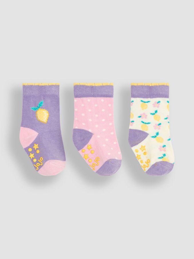 Lilac Purple Lemon 3-Pack Fruit Socks (Q80327) | $16