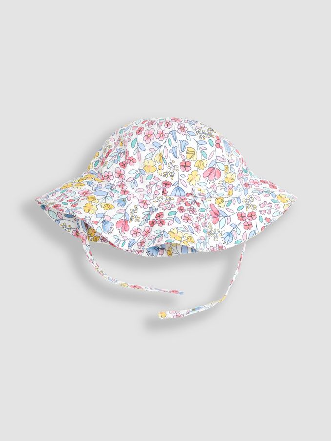 Pink Meadow Floral Floppy Sun Hat (Q80703) | $15