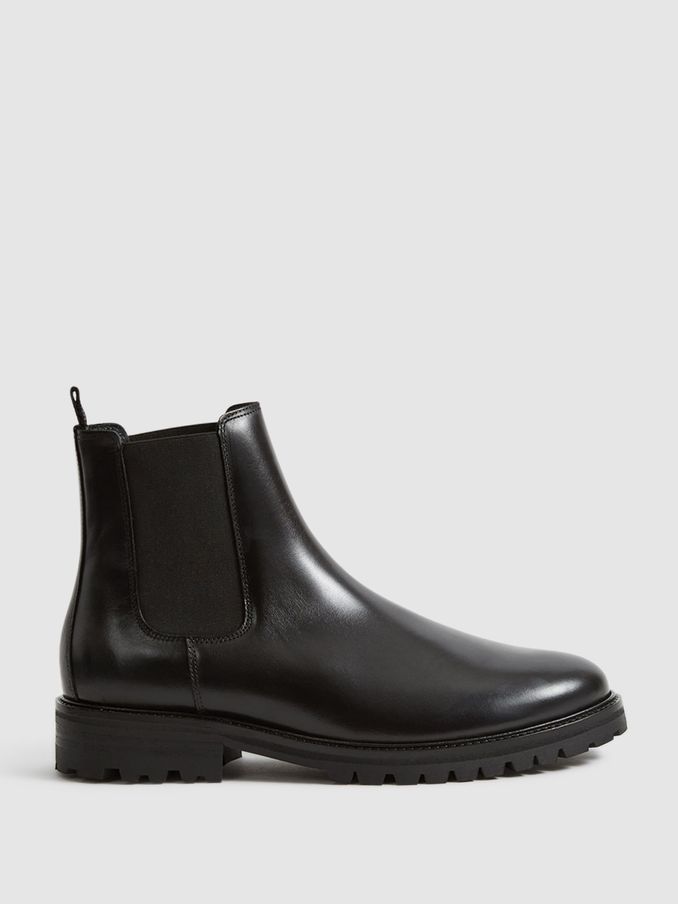 Leather Chelsea Boots in Black (Q81367) | €168