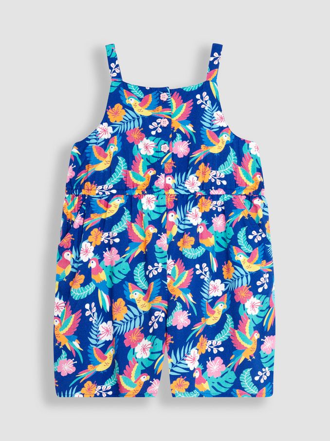 Navy Blue - Tropical Bird Playsuit