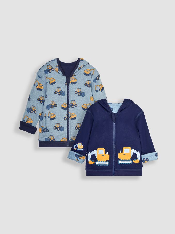 Navy Digger Applique Reversible Hoodie (Q81669) | $24