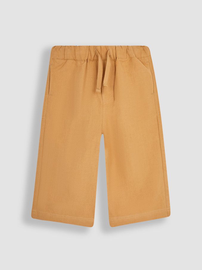 Tan Brown Cotton Linen Summer Trousers (Q82975) | $15