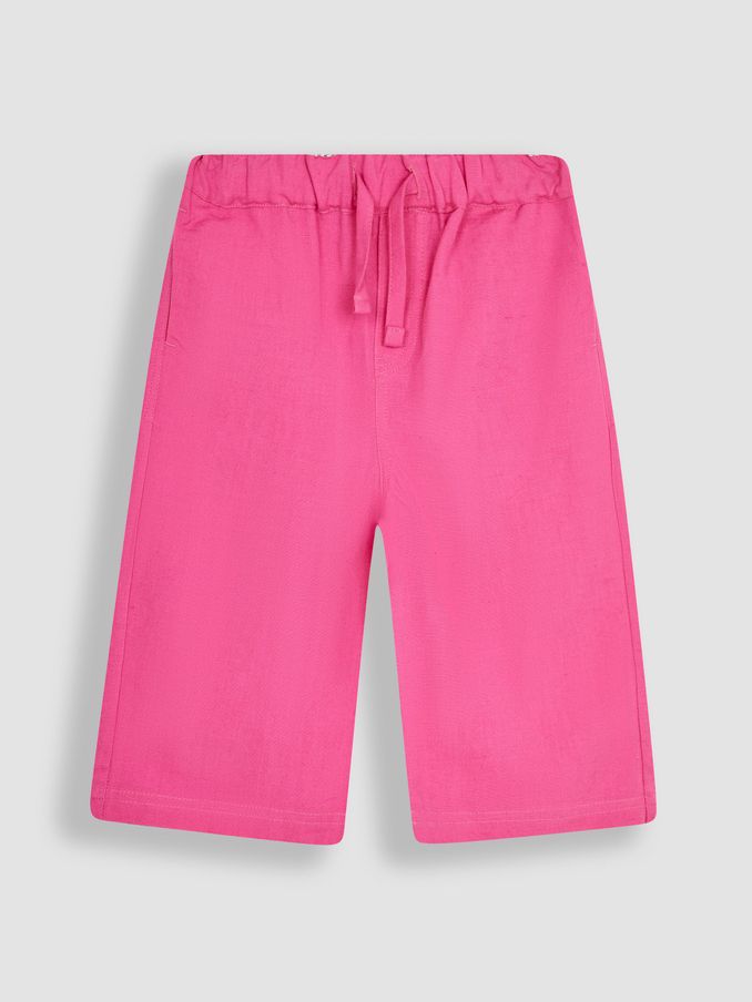 Fuchsia Pink - Cotton Linen Summer Trousers