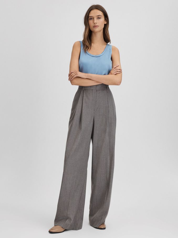 Silk Front Vest in Blue (Q85850) | US$62