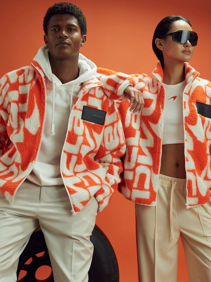 McLaren F1 Zip-Through Fleece Jacket in Papaya/White (Q85858) | HK$1,525