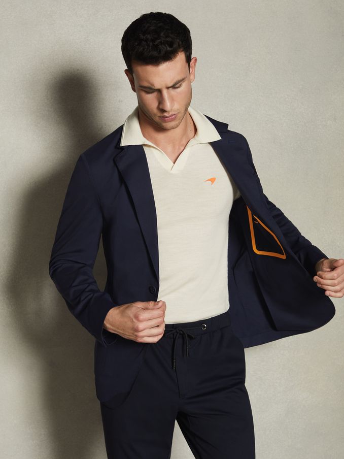 McLaren F1 Technical Single Breasted Blazer in Navy (Q88561) | CHF 226
