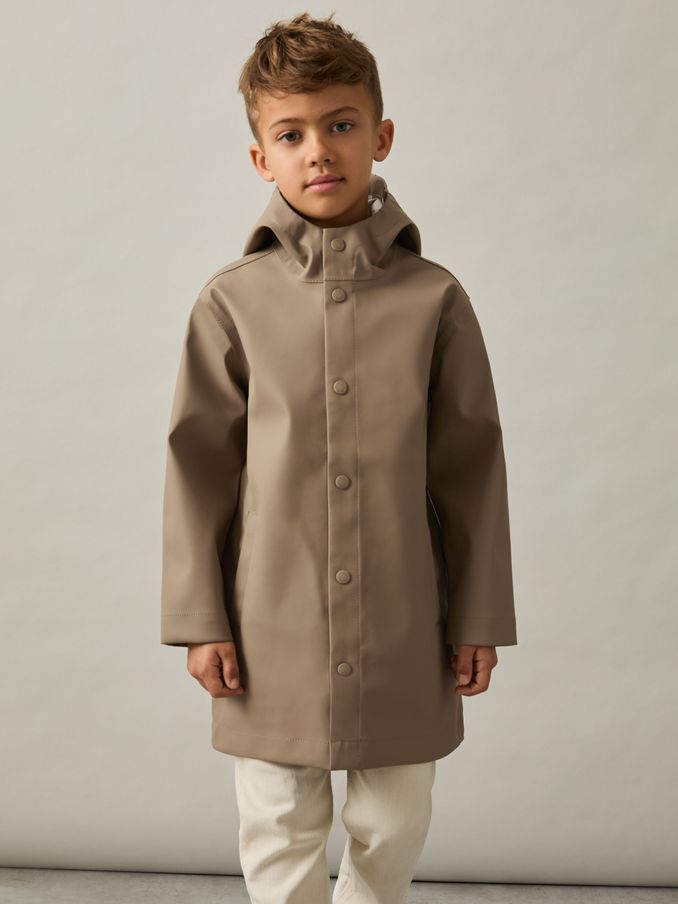 3-9 yrs Water Repellent Hooded Coat in Stone (Q89097) | US$125