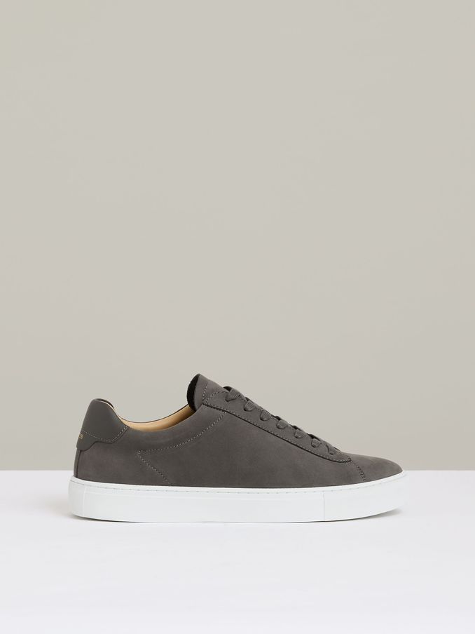 Leather Low-Top Trainers in Grey (Q90432) | €195