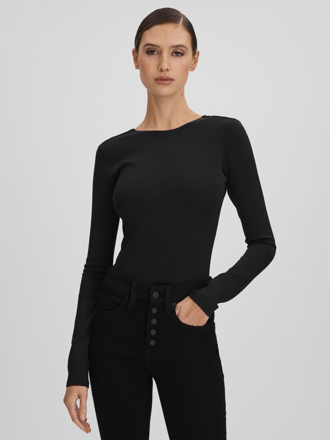 Good American Scoop Back Thong Bodies in Black (Q91922) | €63