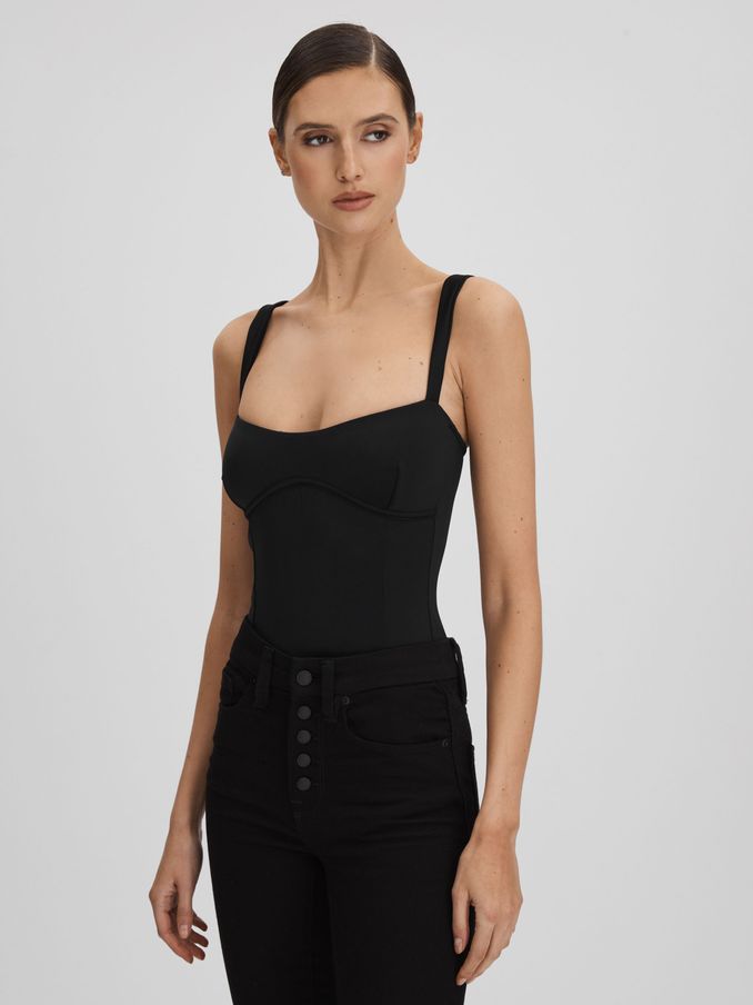 Good American Sweetheart Scuba Thong Bodies in Black (Q91957) | €62