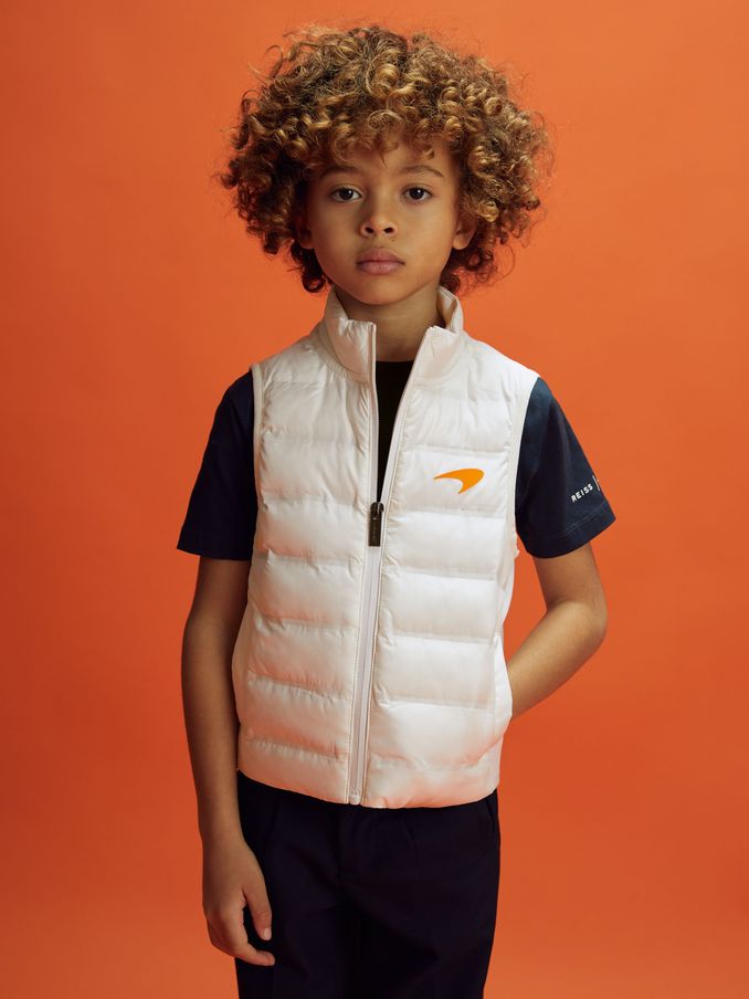 9-13 yrs McLaren F1 Hybrid Quilt and Knit Gilet in White (Q92941) | €47