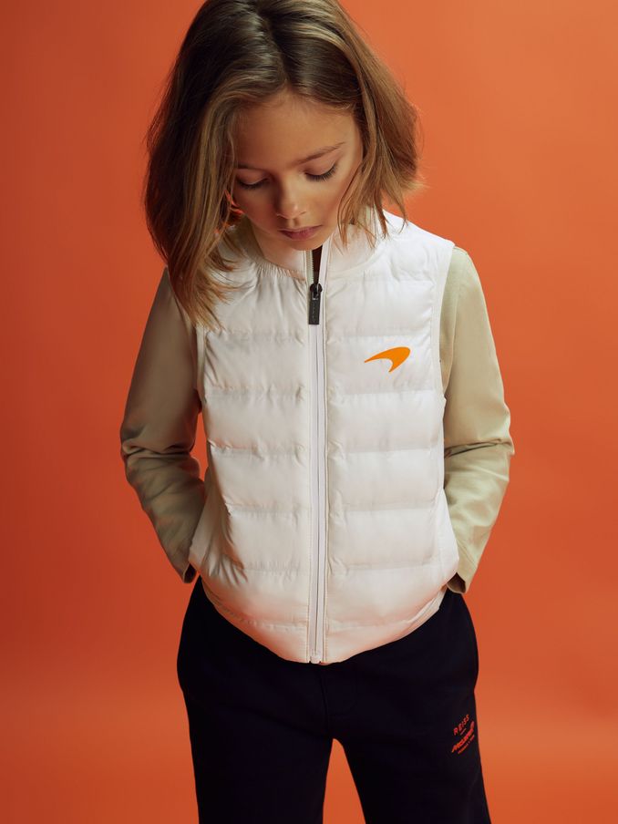 3-9 yrs McLaren F1 Hybrid Quilt and Knit Gilet in White (Q92977) | €47