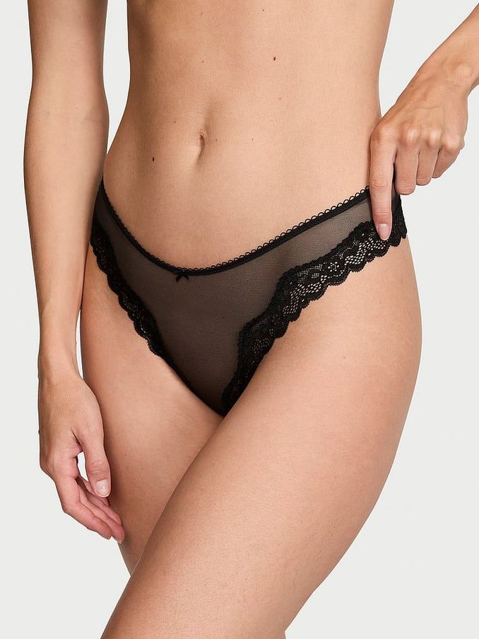 Black Mesh Thong Knickers (Q97970) | €11.50