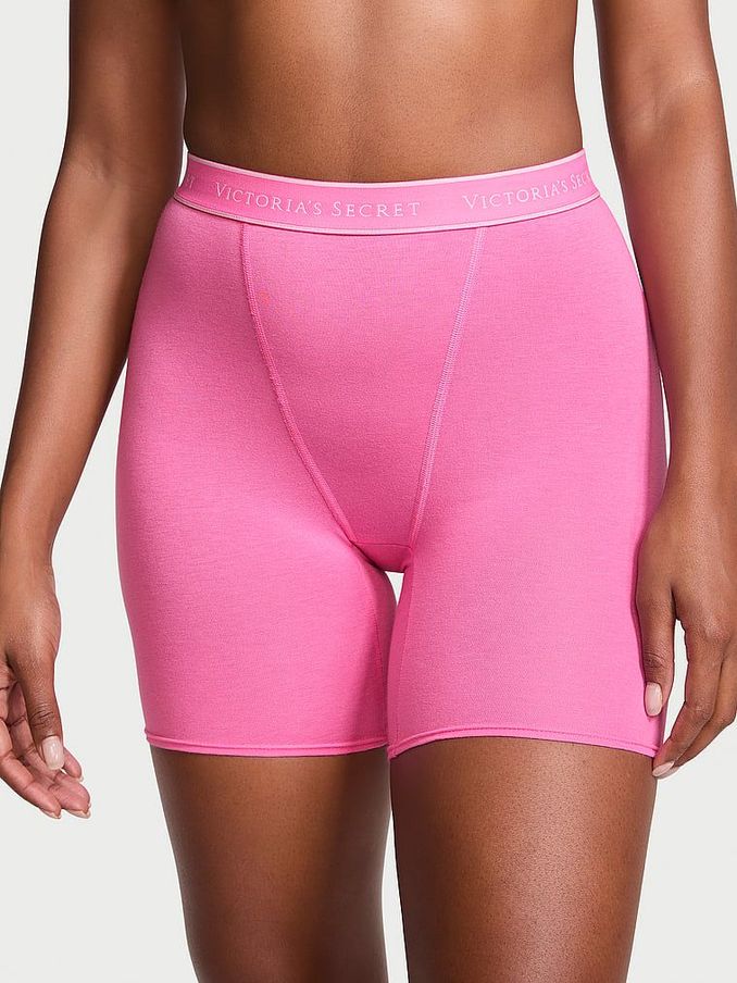 Hollywood Pink Logo Cotton High Waist Boxer Brief Knickers (Q98000) | €4